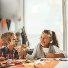 4E's Novelty Foam Pumpkins Craft Kit &ndash; 24 Pack Large 8" Foam Pumpkin Cutouts for Kids, Bulk Fall Halloween & Thanksgiving Crafts, Classroom Activities, DIY Pumpkin Decorating Art Supplies