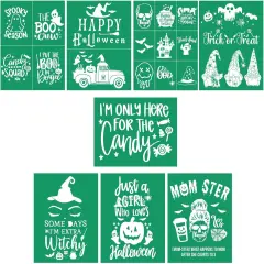 8PCS Halloween Self-Adhesive Silk Screen Stencils
