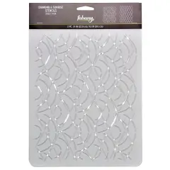Fabany Quilting Stencils - Diamond and Sunrise Combo 2PC, 9" x 9.5"