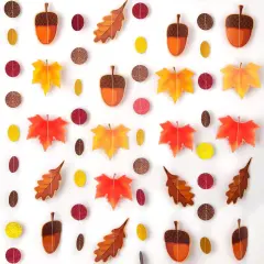 8 Pack Fall Maple Leaf Hanging Garland