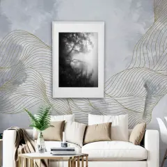 White Frame with Mount, 24x35&frac34;" &ndash; Hang or Stand, Large Display, Safe Front Protection!