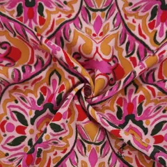 1 Yard Teaberry Rayon Challis Fabric Soft Lightweight 100% Rayon, 54/55" Wide for Flowing Apparel