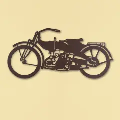 Collections Etc Iron Cut-Out Motorcycle Wall Decoration