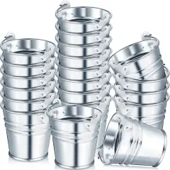 50 Pack Mini Galvanized Buckets