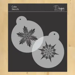 Large Crystal Snowflakes Cake Stencil #3 | C744 by Designer Stencils | Cake Decorating Tools |