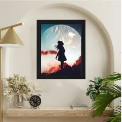 8x10" Black Frame with Plastic Front Protection &ndash; For Hanging or Standing, Compatible with ALFTA Adhesive Hook