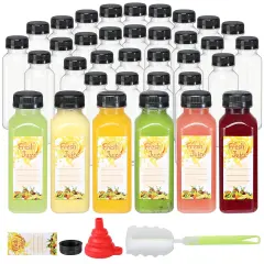 35pcs 10oz Empty Plastic Juice Bottles with Caps