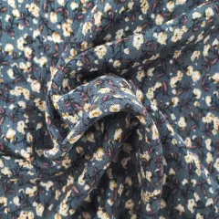 1 Yard Lightweight Rayon Crinkle Fabric for Blouses Dresses Skirts Draping 50/52" Wide