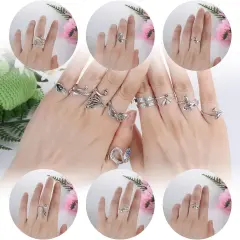 10 Pcs Crochet Ring - Adjustable Crochet Ring