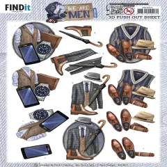 Find It Trading Amy Design We Are Men Punchout Sheet-Clothes