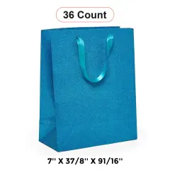 Glitter Grain Euro Totes 7'' x 3 7/8'' x 9 1/16'' for Special Occasions Turquoise