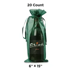 Sheer Organza Wine Bags 6"x15" Ideal for Parties