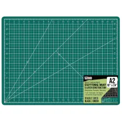 18" x 24" Self-Healing Cutting Mat 5-Ply - Double-Sided Green/Black Craft Mat, Non-Slip Cutting Mats for Crafts, Sewing, Quilting, Scrapbooking