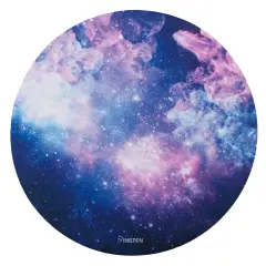 Insten Nebula Galaxy Mouse Pad Round, Non Slip Rubber Base, Smooth Surface Mat, For Home Office Gaming, Purple
