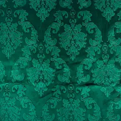 1 Yard Damask Embossed Velvet Fabric for Upholstery Drapery Decor Crafts Costumes Projects 55 Inches Width Emerald Green