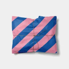 Ocean Blue and Bubblegum Pink Stripe Gift Wrap