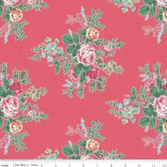 Floral in Raspberry (c16650-raspberry) | Simple Pleasures | American Jane | Riley Blake
