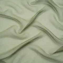 1 Yard Oil Green Crinkled Silk Chiffon 43" Wide Perfect for Dresses & Evening Wear