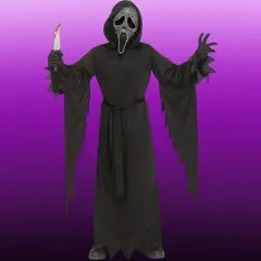 Kids Ghost Face Gun Powder Halloween Costume with Studded Mask