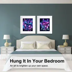 Paint by Numbers Kit for Adults Beginners,12" Wx16 L 2 Pack Canvas for Painting Kits for Adults in Colorful Box-Butterflies