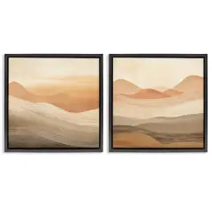 Stupell Industries Sweeping Desert Dunes 2pc Floater Framed Canvas Wall Art Set Design by Irena Orlov
