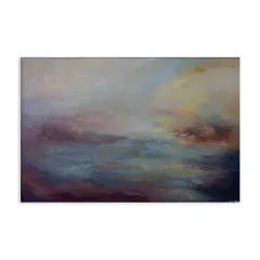 Stupell Industries Golden Hour Swirled Abstract Canvas Wall Art Design by Lydia Orange