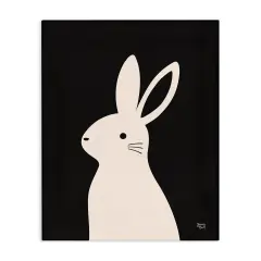 Stupell Industries Simple White Bunny Canvas Wall Art Design by Jessica Beck
