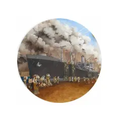 Army Navy Evacuation Precious Cargo Ceramic Car Coaster Set 2.56" (2 Pack)