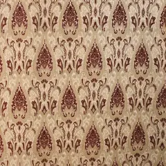 Sarah Upholstery & Drapery Fabric 100% Polyester, 54" Wide with Elegant Pattern Repeat Crimson