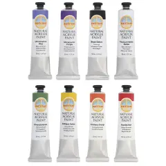 Natural Earth Paint Natural Acrylik Paints - Set of 8, Classic Colors, 59 ml