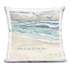 Stupell Industries Muted You Me & The Sea Indoor Pillow, 18 x 7 x 18