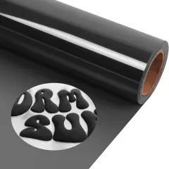 Black Puff HTV Transfer Vinyl for T-Shirts