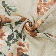 1 Yard Sheer Yoryu Chiffon Neutral Apparel Fabric, 57/58" Wide Lightweight Polyester