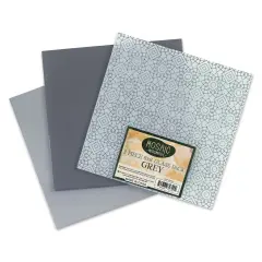 Mosaic Mercantile Opalescent Glass Pack - Grey, 8" x 8", Pkg of 3