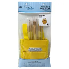 RCC 514 | Crafter's Choice&trade; 8pc Sabline Hair Variety Brush Set & Water Bucket