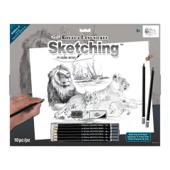 SKBNL6 | Sketching Made Easy&trade; Lion Pride 10pc 11.25" x 15.375" Sketching Art Project