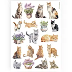 Stamperia Rice Paper Sheet A4-Cats