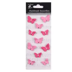 Little Birdie Pearl Butterflies 11/Pkg-Precious Pink