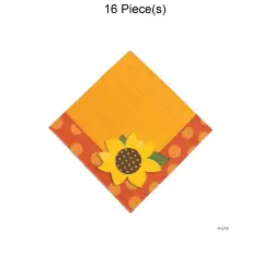 Lil Pumpkin Party with Sunflower Luncheon Napkins - 16 Pc.