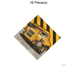 Construction Zone Dumptruck Luncheon Napkins 16 Pc