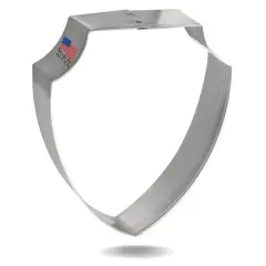 CookieCutter.Com Brand Badge, Shield, Plaque Cookie Cutter 3.75 in, Tin Plate Steel, Handmade in USA