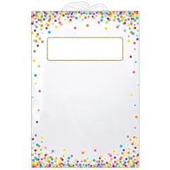 Hanging Confetti Pattern Storage/Book Bag, 11" x 16", Pack of 5