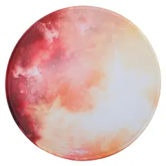 Insten Round Galaxy Mouse Pad for Home Office Gaming Computer Desk, Smooth Non Slip Rubber Moon Mat, Yellow Mars