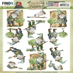 Find It Trading Yvonne Creations Punchout Sheet-Garden Gnomes