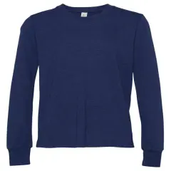Bella + Canvas&reg; Youth Triblend Long-Sleeve T-Shirt NAVY TRIBLEND