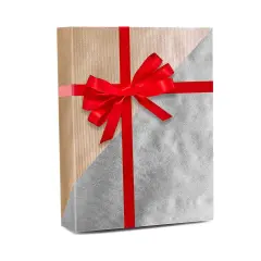 30''x 833' Gold / Silver Kraft The Best Christmas Wrapping Papers