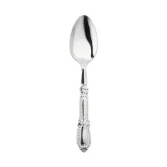 Silver Baroque Disposable Plastic Dinner Spoons (240 Spoons)