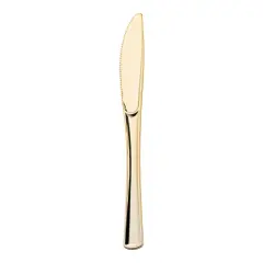 Shiny Metallic Gold Plastic Knives (600 Knives)