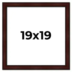 Square Distressed Brown Picture Frame - UV Acrylic, Foam Board Backing, Hanging Hardware