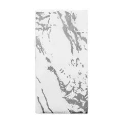Durable White with Silver Marble Paper Dinner Napkins (600 Napkins)